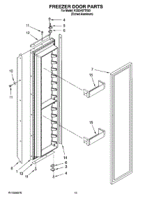 10 - Freezer Door Parts parts for Kitchenaid Refrigerator KSSS42FTX03 from AppliancePartsPros.com