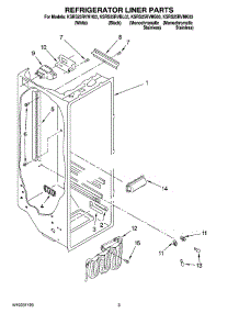 02 - Refrigerator Liner Parts parts for Kitchenaid Refrigerator KSRS25RVBL03 from AppliancePartsPros.com