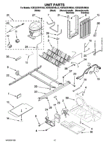 11 - Unit Parts parts for Kitchenaid Refrigerator KSRS25RVBL03 from AppliancePartsPros.com