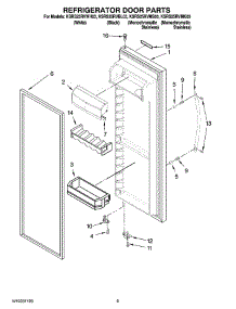 06 - Refrigerator Door Parts parts for Kitchenaid Refrigerator KSRS25RVMS03 from AppliancePartsPros.com