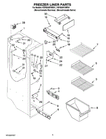 04 - Freezer Liner Parts parts for Kitchenaid Refrigerator KSRG25FVMS01 from AppliancePartsPros.com