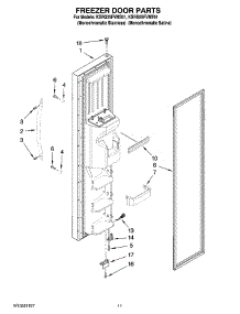 07 - Freezer Door Parts parts for Kitchenaid Refrigerator KSRG25FVMS01 from AppliancePartsPros.com