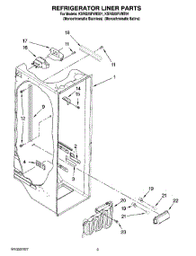 02 - Refrigerator Liner Parts parts for Kitchenaid Refrigerator KSRG25FVMT01 from AppliancePartsPros.com