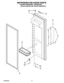 06 - Refrigerator Door Parts parts for Kitchenaid Refrigerator KSRG25FVMT01 from AppliancePartsPros.com