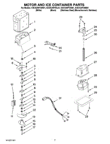 05 - Motor And Ice Container Parts parts for Kitchenaid Refrigerator KSCK25FVMS01 from AppliancePartsPros.com
