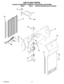 09 - Air Flow Parts parts for Kitchenaid Refrigerator KSCK25FVMS01 from AppliancePartsPros.com