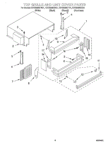 03 - Top Grille And Unit Cover parts for Kitchenaid Refrigerator KBRS36MHW01 from AppliancePartsPros.com