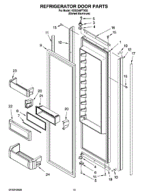 09 - Refrigerator Door Parts parts for Kitchenaid Refrigerator KSSO48FTX03 from AppliancePartsPros.com