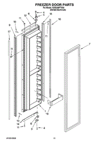 10 - Freezer Door Parts parts for Kitchenaid Refrigerator KSSO48FTX03 from AppliancePartsPros.com