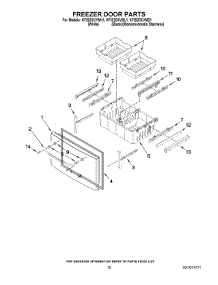 09 - Freezer Door Parts parts for Kitchenaid Refrigerator KFIS20XVBL1 from AppliancePartsPros.com
