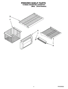 03 - Freezer Shelf Parts parts for Kitchenaid Refrigerator KSSO48QTB03 from AppliancePartsPros.com