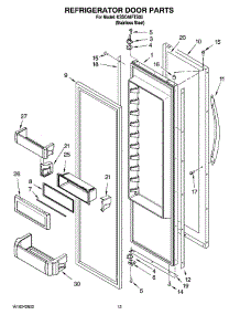 09 - Refrigerator Door Parts parts for Kitchenaid Refrigerator KSSC48FTS03 from AppliancePartsPros.com