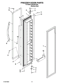 10 - Freezer Door Parts parts for Kitchenaid Refrigerator KSSC48FTS03 from AppliancePartsPros.com