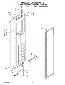 11 - Freezer Door Parts parts for Kitchenaid Refrigerator KSSS36QTB03 from AppliancePartsPros.com