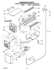15 - Icemaker Parts parts for Kitchenaid Refrigerator KSSS36QTB03 from AppliancePartsPros.com