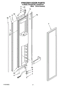 11 - Freezer Door Parts parts for Kitchenaid Refrigerator KSSO48QTX03 from AppliancePartsPros.com