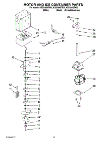 09 - Motor And Ice Container Parts parts for Kitchenaid Refrigerator KSSS36QTW03 from AppliancePartsPros.com