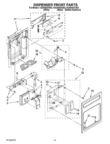 12 - Dispenser Front Parts parts for Kitchenaid Refrigerator KSSS42QTW03 from AppliancePartsPros.com