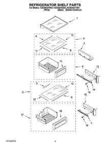 07 - Refrigerator Shelf Parts parts for Kitchenaid Refrigerator KSSS42QTX03 from AppliancePartsPros.com