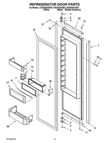 10 - Refrigerator Door Parts parts for Kitchenaid Refrigerator KSSS42QTX03 from AppliancePartsPros.com
