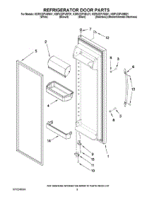 06 - Refrigerator Door Parts parts for Kitchenaid Refrigerator KSRV22FVBT01 from AppliancePartsPros.com