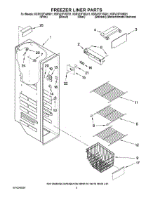 04 - Freezer Liner Parts parts for Kitchenaid Refrigerator KSRV22FVMS01 from AppliancePartsPros.com