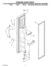 07 - Freezer Door Parts parts for Kitchenaid Refrigerator KSRK25FVMK02 from AppliancePartsPros.com