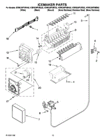 12 - Icemaker Parts, Optional Parts (Not Included) parts for Kitchenaid Refrigerator KSRK25FVWH02 from AppliancePartsPros.com