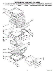 03 - Refrigerator Shelf Parts parts for Kitchenaid Refrigerator KSRK25FVBL02 from AppliancePartsPros.com