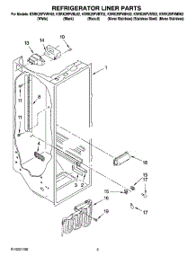 02 - Refrigerator Liner Parts parts for Kitchenaid Refrigerator KSRK25FVMS02 from AppliancePartsPros.com