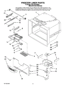 03 - Freezer Liner Parts parts for Kitchenaid Refrigerator KBLS20EVMS00 from AppliancePartsPros.com