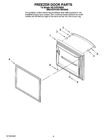 05 - Freezer Door Parts parts for Kitchenaid Refrigerator KBLS20EVMS00 from AppliancePartsPros.com