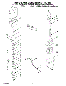 05 - Motor And Ice Container Parts parts for Kitchenaid Refrigerator KSCK25FVSS00 from AppliancePartsPros.com