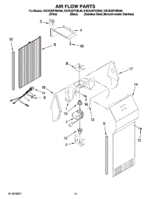 09 - Air Flow Parts parts for Kitchenaid Refrigerator KSCK25FVSS00 from AppliancePartsPros.com