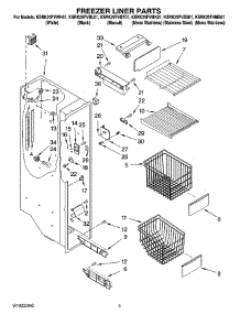 04 - Freezer Liner Parts parts for Kitchenaid Refrigerator KSRK25FVMS01 from AppliancePartsPros.com