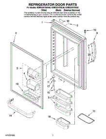 05 - Refrigerator Door Parts parts for Kitchenaid Refrigerator KBRS22KVBL00 from AppliancePartsPros.com