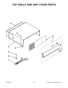 12 - Top Grille And Unit Cover Parts parts for Kitchenaid Refrigerator KSSC48QTS03 from AppliancePartsPros.com