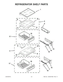 07 - Refrigerator Shelf Parts parts for Kitchenaid Refrigerator KSSC48QTS03 from AppliancePartsPros.com