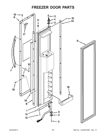 10 - Freezer Door Parts parts for Kitchenaid Refrigerator KSSC48QTS03 from AppliancePartsPros.com