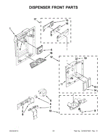 11 - Dispenser Front Parts parts for Kitchenaid Refrigerator KSSC48QTS03 from AppliancePartsPros.com