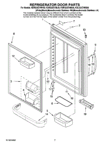 04 - Refrigerator Door Parts parts for Kitchenaid Refrigerator KBRS22EVBL00 from AppliancePartsPros.com