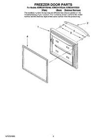 03 - Freezer Door Parts parts for Kitchenaid Refrigerator KBRS22KVWH00 from AppliancePartsPros.com