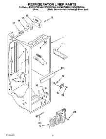 02 - Refrigerator Liner Parts parts for Kitchenaid Refrigerator KSCK23FVBL00 from AppliancePartsPros.com
