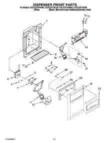 08 - Dispenser Front Parts parts for Kitchenaid Refrigerator KSCK23FVBL00 from AppliancePartsPros.com