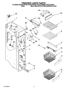 04 - Freezer Liner Parts parts for Kitchenaid Refrigerator KSCK23FVMS00 from AppliancePartsPros.com