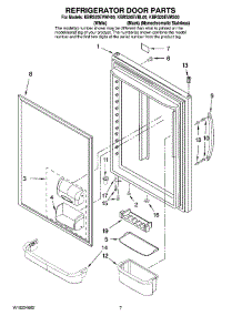 04 - Refrigerator Door Parts parts for Kitchenaid Refrigerator KBRS20EVBL00 from AppliancePartsPros.com