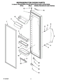 06 - Refrigerator Door Parts parts for Kitchenaid Refrigerator KSCK25FVWH00 from AppliancePartsPros.com