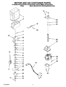 05 - Motor And Ice Container Parts parts for Kitchenaid Refrigerator KSCK23FVSS00 from AppliancePartsPros.com