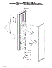 07 - Freezer Door Parts parts for Kitchenaid Refrigerator KSCK23FVSS00 from AppliancePartsPros.com