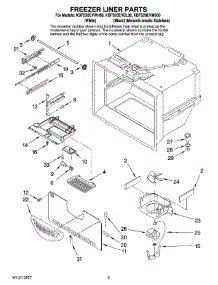 02 - Freezer Liner Parts parts for Kitchenaid Refrigerator KBFS20EVMS00 from AppliancePartsPros.com